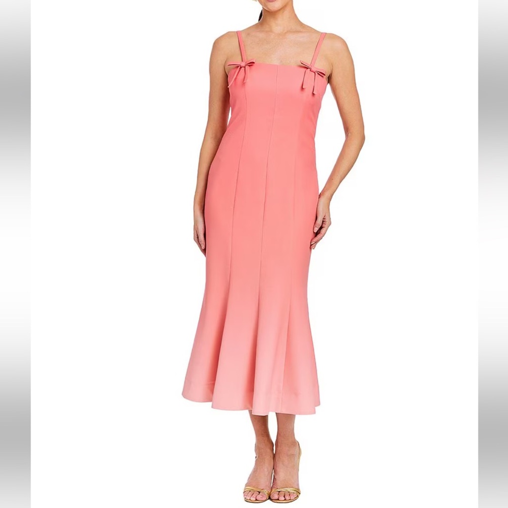 NWT Mestiza New York
Calista Ombre Square Neck Sleeveless Bow Midi Dress
